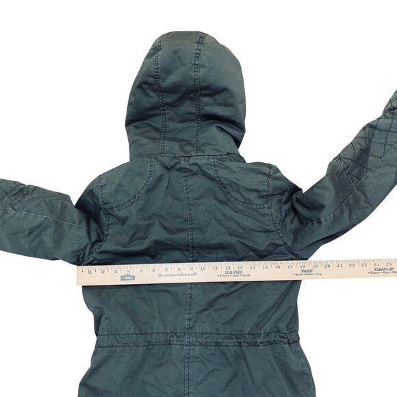 Prince & Fox Womens Green Quilted Hooded Utility Jacket M - Picture 8 of 13